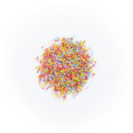 Wyroby cukiernicze: posypka cukrowa dekoracyjna w kształcie nitek
